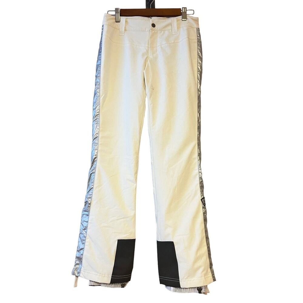 SKEA Ski Pants •Women 2/EU 34• White Silver Snowboard Winter Snow Pants Ride NEW